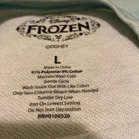 Disney Frozen Elsa Sketch Pullover Top, Sz Large - Picture 5 of 7